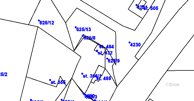 Parcela st. 432 v KÚ Stráž u Tachova, Katastrální mapa