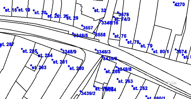 Parcela st. 3348/3 v KÚ Stráž u Tachova, Katastrální mapa