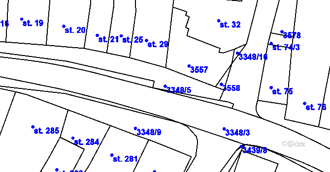 Parcela st. 3348/5 v KÚ Stráž u Tachova, Katastrální mapa