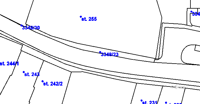 Parcela st. 3348/23 v KÚ Stráž u Tachova, Katastrální mapa
