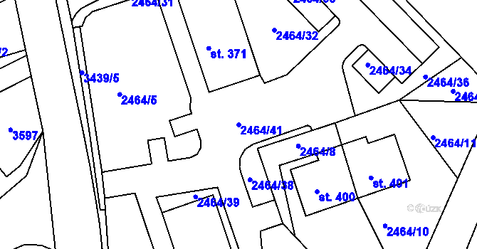 Parcela st. 2464/41 v KÚ Stráž u Tachova, Katastrální mapa