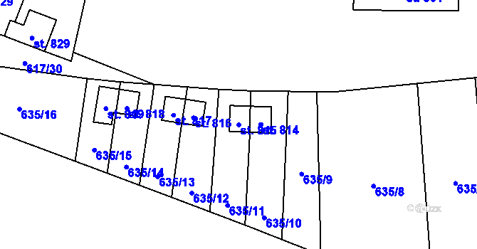 Parcela st. 815 v KÚ Stráž nad Nežárkou, Katastrální mapa