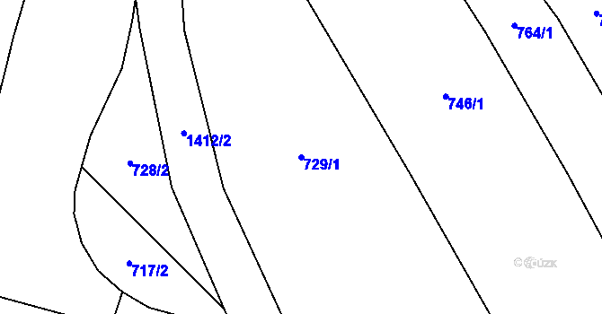Parcela st. 729/1 v KÚ Stráž nad Nežárkou, Katastrální mapa