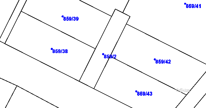 Parcela st. 859/2 v KÚ Stráž nad Nežárkou, Katastrální mapa