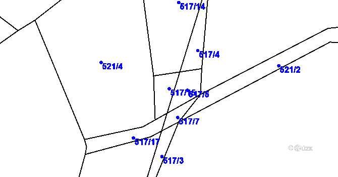 Parcela st. 517/15 v KÚ Stráž nad Nežárkou, Katastrální mapa