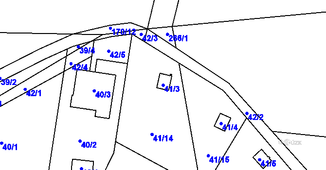 Parcela st. 41/3 v KÚ Svárov u Liberce, Katastrální mapa