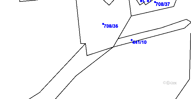 Parcela st. 441/9 v KÚ Osvinov, Katastrální mapa