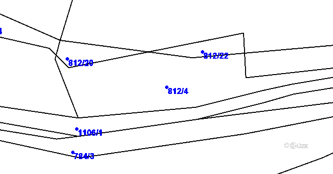 Parcela st. 812/4 v KÚ Stráž nad Ohří, Katastrální mapa