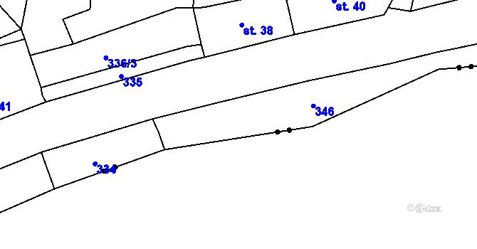 Parcela st. 346 v KÚ Peklo, Katastrální mapa