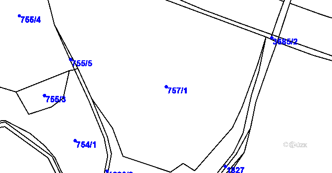Parcela st. 757/1 v KÚ Stráž pod Ralskem, Katastrální mapa