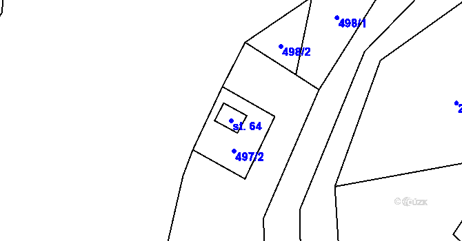 Parcela st. 64 v KÚ Habří, Katastrální mapa