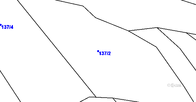 Parcela st. 137/2 v KÚ Habří, Katastrální mapa