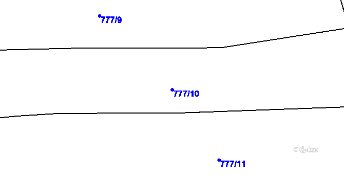 Parcela st. 777/10 v KÚ Strážkovice, Katastrální mapa
