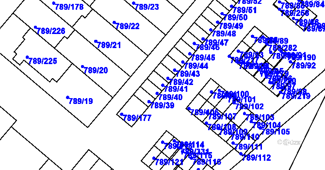 Parcela st. 789/41 v KÚ Strážnice na Moravě, Katastrální mapa