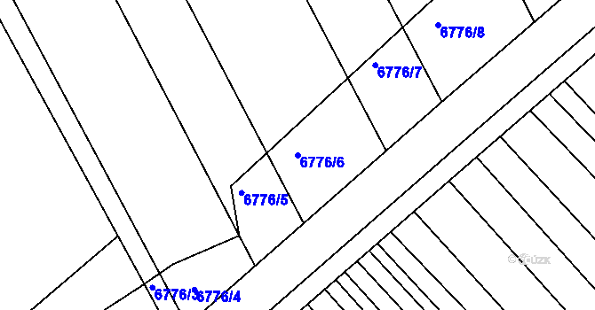 Parcela st. 6776/6 v KÚ Strážnice na Moravě, Katastrální mapa