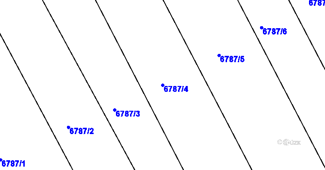 Parcela st. 6787/4 v KÚ Strážnice na Moravě, Katastrální mapa