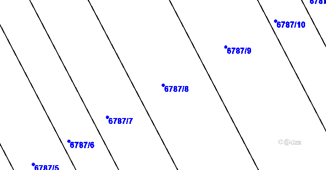 Parcela st. 6787/8 v KÚ Strážnice na Moravě, Katastrální mapa