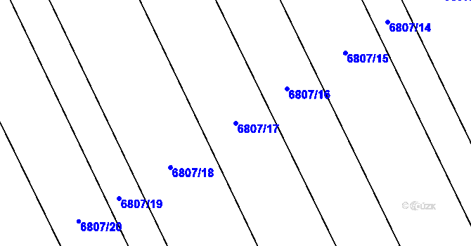 Parcela st. 6807/17 v KÚ Strážnice na Moravě, Katastrální mapa