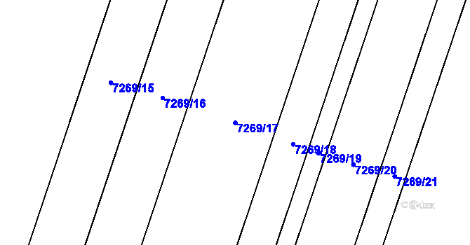 Parcela st. 7269/17 v KÚ Strážnice na Moravě, Katastrální mapa