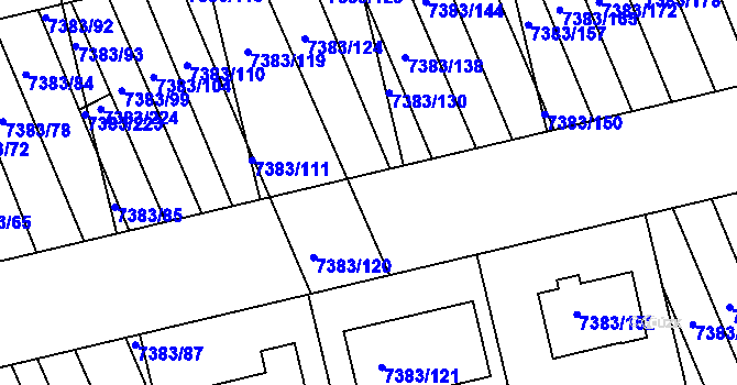Parcela st. 7383/125 v KÚ Strážnice na Moravě, Katastrální mapa