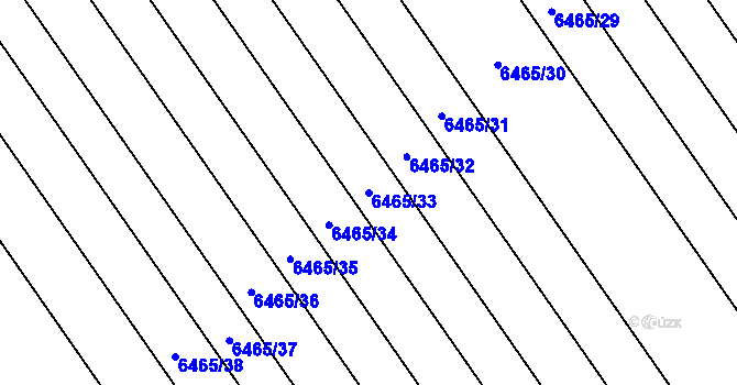 Parcela st. 6465/33 v KÚ Strážnice na Moravě, Katastrální mapa