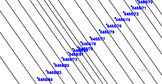 Parcela st. 6465/78 v KÚ Strážnice na Moravě, Katastrální mapa