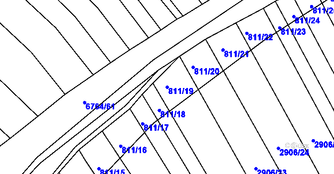Parcela st. 811/19 v KÚ Strážnice na Moravě, Katastrální mapa