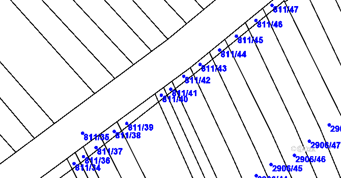 Parcela st. 811/41 v KÚ Strážnice na Moravě, Katastrální mapa