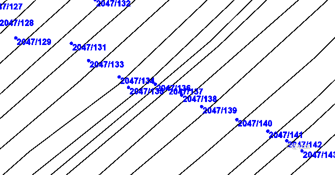 Parcela st. 2047/137 v KÚ Strážnice na Moravě, Katastrální mapa