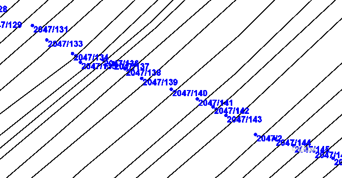 Parcela st. 2047/140 v KÚ Strážnice na Moravě, Katastrální mapa