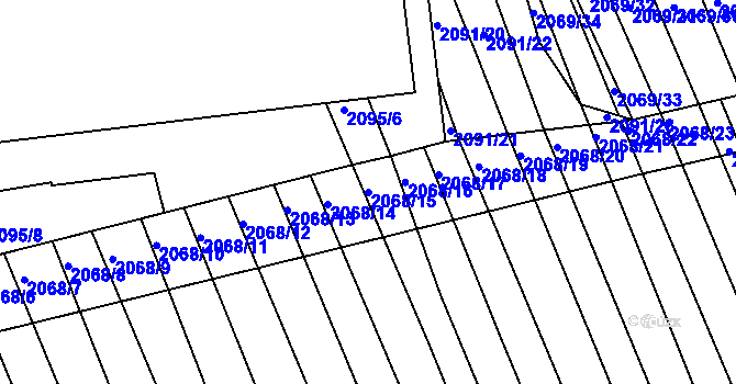 Parcela st. 2068/15 v KÚ Strážnice na Moravě, Katastrální mapa