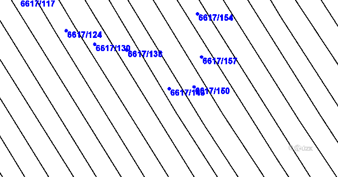 Parcela st. 6617/143 v KÚ Strážnice na Moravě, Katastrální mapa