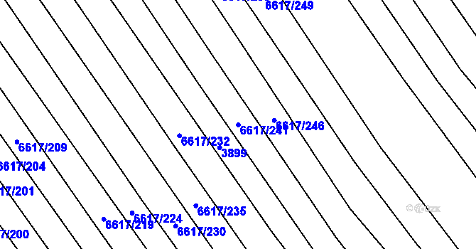 Parcela st. 6617/241 v KÚ Strážnice na Moravě, Katastrální mapa