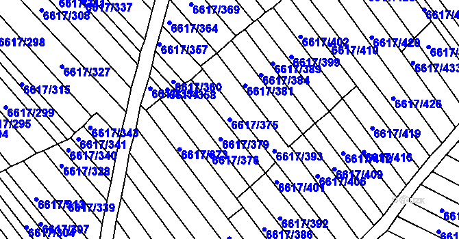 Parcela st. 6617/375 v KÚ Strážnice na Moravě, Katastrální mapa