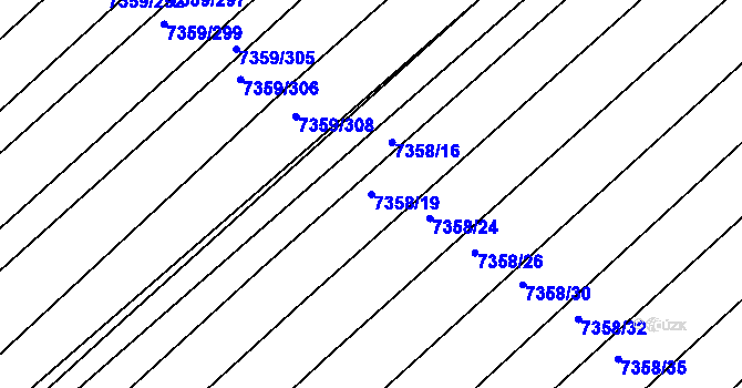 Parcela st. 7358/19 v KÚ Strážnice na Moravě, Katastrální mapa