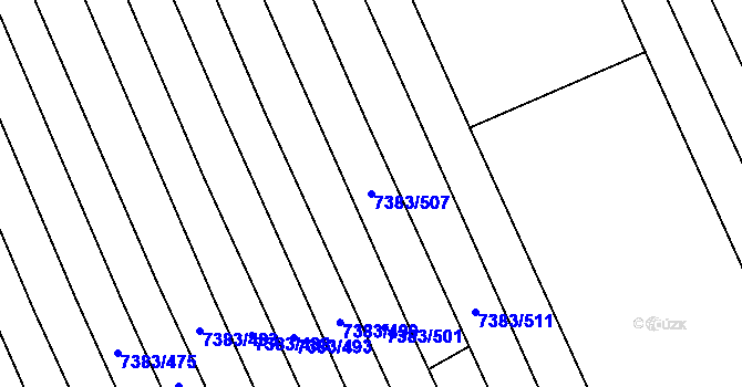 Parcela st. 7383/507 v KÚ Strážnice na Moravě, Katastrální mapa