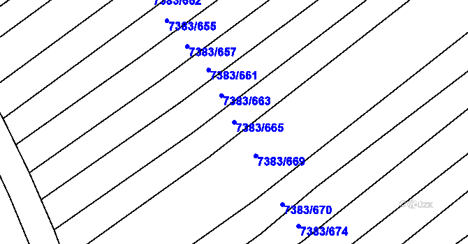 Parcela st. 7383/665 v KÚ Strážnice na Moravě, Katastrální mapa