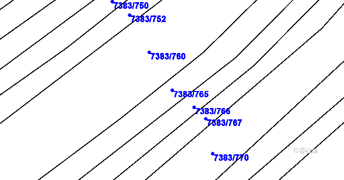 Parcela st. 7383/765 v KÚ Strážnice na Moravě, Katastrální mapa