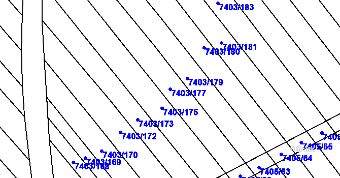 Parcela st. 7403/177 v KÚ Strážnice na Moravě, Katastrální mapa