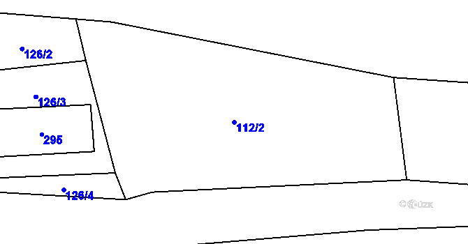 Parcela st. 112/2 v KÚ Řasnice, Katastrální mapa