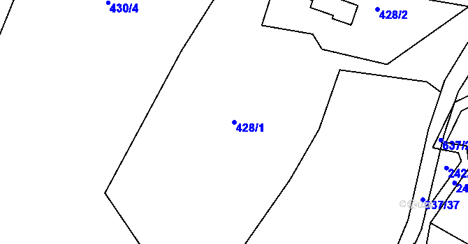 Parcela st. 428/1 v KÚ Krotějov, Katastrální mapa