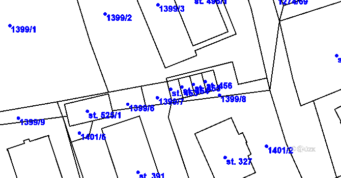 Parcela st. 453 v KÚ Strážov na Šumavě, Katastrální mapa
