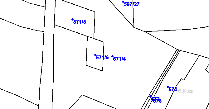 Parcela st. 571 v KÚ Strážov na Šumavě, Katastrální mapa