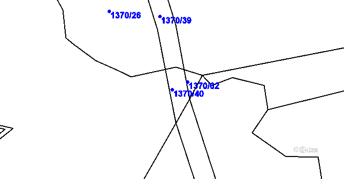 Parcela st. 1370/40 v KÚ Strážov na Šumavě, Katastrální mapa