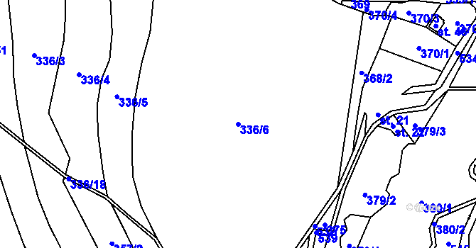 Parcela st. 336/6 v KÚ Zahorčice na Šumavě, Katastrální mapa