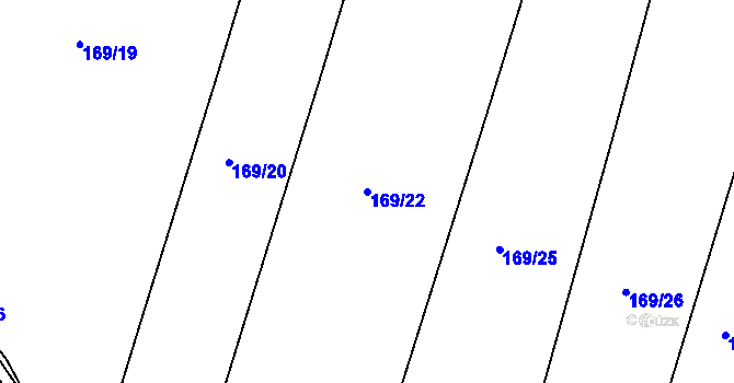 Parcela st. 169/22 v KÚ Stráž u Mirotic, Katastrální mapa