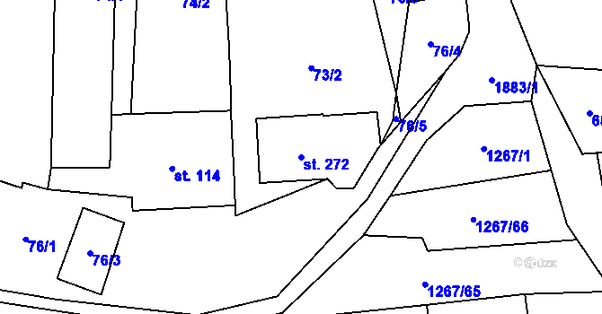Parcela st. 272 v KÚ Strážovice, Katastrální mapa