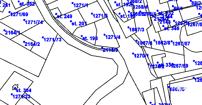 Parcela st. 2118 v KÚ Strážovice, Katastrální mapa