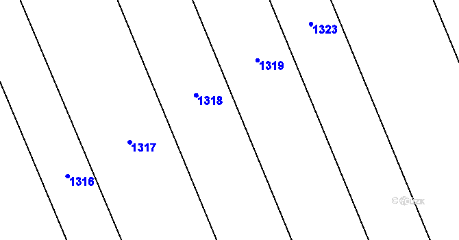 Parcela st. 344/54 v KÚ Strhaře, Katastrální mapa
