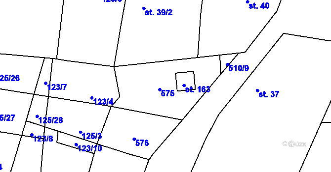 Parcela st. 41 v KÚ Strkovice, Katastrální mapa